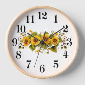 Sonnenblumen Wanduhr (Vorderseite)