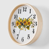 Sonnenblumen Wanduhr (Winkel)