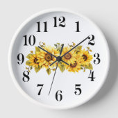 Sonnenblumen Wanduhr (Vorderseite)