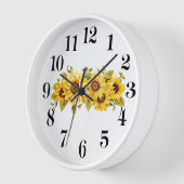 Sonnenblumen Wanduhr (Winkel)