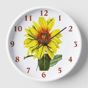 Sonnenblumen-Wanduhr Uhr
