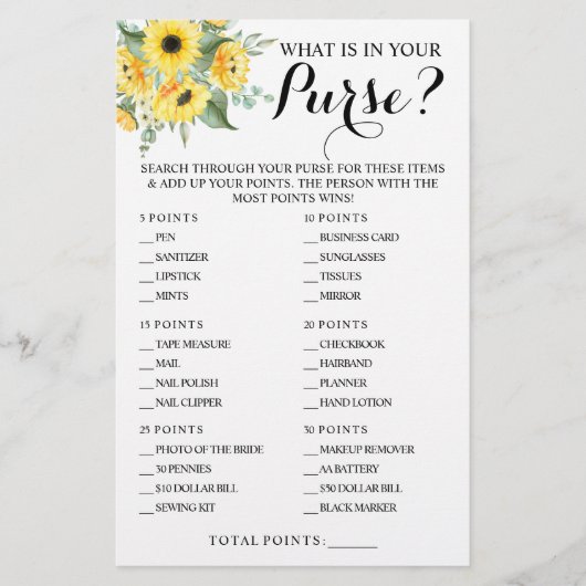 Sonnenblumen Was ist in Ihrer Purer Duschkarte? Flyer (Vorne)