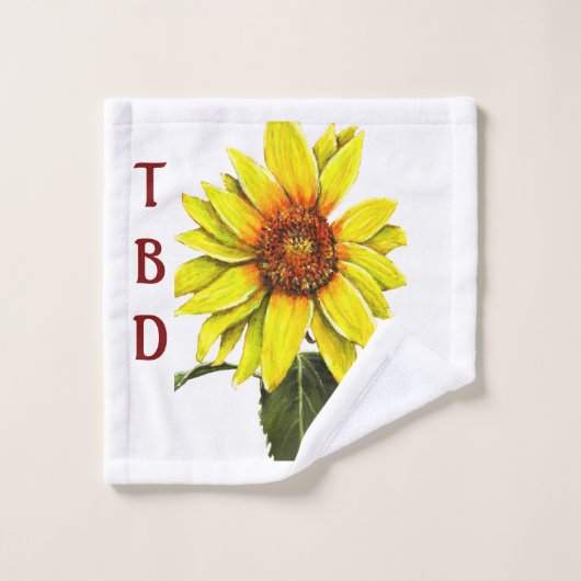 Sonnenblumen Waschlappen Handtuch (Waschlappen)