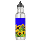 Sonnenblumen Wasser Flasche Ukraine Flaggenfarben Edelstahlflasche (Links)