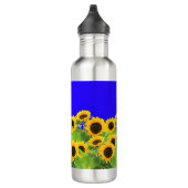 Sonnenblumen Wasser Flasche Ukraine Flaggenfarben Edelstahlflasche (Rechts)