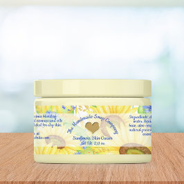 Sonnenblumen wasserdichte Seife und Kosmetik Etiketten