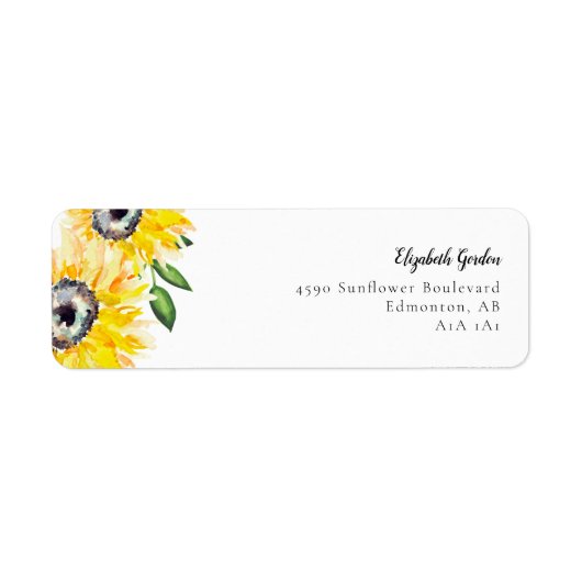 Sonnenblumen Wasserfarbe Blumenschrift Elegant Gel (Vorne)