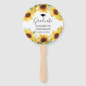 Sonnenblumen Wasserfarbe Foto Klasse des Abschluss Fächer (Vorderseite)