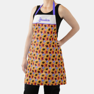 Sonnenblumen Wasserfarbe Retro Blütenblume Persona Schürze