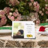 Sonnenblumen Wasserfarbe Rosa Foto Baby Einladung