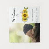 Sonnenblumen Wasserfarbe Rosa Foto Baby Wandteppich (Vorderseite)