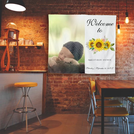 Sonnenblumen Wasserfarbe Rosa Foto Baby Wandteppich