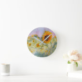 Sonnenblumen Wasserfarbe Runde Wanduhr (Zuhause)