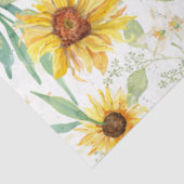 Sonnenblumen Wasserfarbe Rustikale weiße Decoupage Seidenpapier (Ausschnitt)