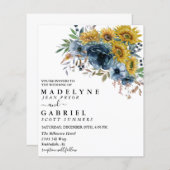 Sonnenblumen Wasserfarben Blaue Flora (Vorne/Hinten)