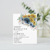 Sonnenblumen Wasserfarben Blaue Flora (Stehend Vorderseite)