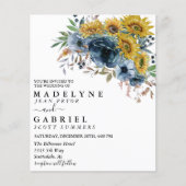 Sonnenblumen Wasserfarben Blaue Flora (Vorderseite)