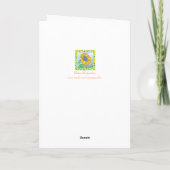 Sonnenblumen Wasserfarben Blume Glücklich Geburtst Karte (Rückseite)