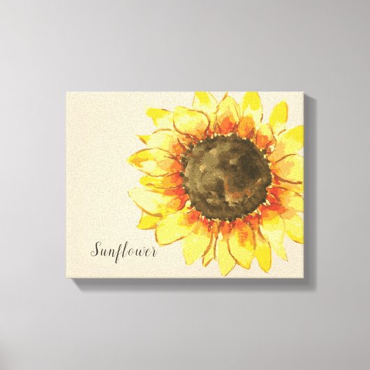 Sonnenblumen Wasserfarben Canvas drucken Leinwanddruck (Vorderseite)