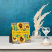 Sonnenblumen Wasserfarben Ermutigung Plaque Fotoplatte (InSitu)