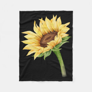 Sonnenblumen Wasserfarben Positiver Sommer Fall Fleecedecke