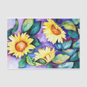 Sonnenblumen Wasserfarben Tissue Seidenpapier