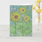 Sonnenblumen Wasserfarbene Grußkarte Karte (Gelbe Blume)