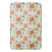 Sonnenblumen Wasserfarbenes Blumenmuster Badematte (Vorderseite Vertikal)