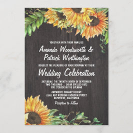 Sonnenblumen Wasserfarbenland Einladung zur Hochze