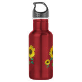Sonnenblumen Wasserflasche (Rückseite)