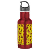 Sonnenblumen-Wasserflasche Edelstahlflasche (Rückseite)