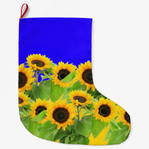 Sonnenblumen Weihnachts-Strumpf Ukrainische Flagge Großer Weihnachtsstrumpf