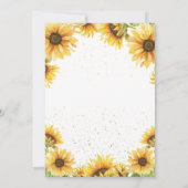 Sonnenblumen Wein Flasche Glas Muttertag Brunch Einladung (Rückseite)