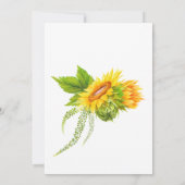 Sonnenblumen-Wein-Junggesellinnen-Abschiedsparty Einladung (Rückseite)
