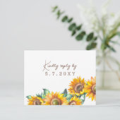 Sonnenblumen Weiße, rustikale UAWG Song Postkarte (Stehend Vorderseite)