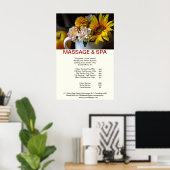 Sonnenblumen Wellness-Center Massage Schönheitssal Poster (Heimbüro)