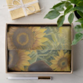 Sonnenblumen Welpe Liebe, Schwarze Dackel Gewebepa Seidenpapier (Geschenk)