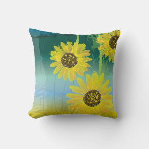 Sonnenblumen werfen Kissen