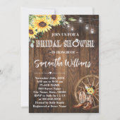 Sonnenblumen Western Brautparty Country Boots Einladung (Vorderseite)