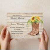 Sonnenblumen Western Bridal Dusche Einladung