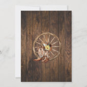 Sonnenblumen Western Geburtstagsjunge Einladung (Rückseite)