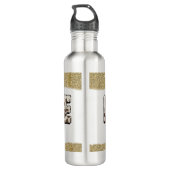 Sonnenblumen Western Liebe Boho Sommergoldene Farb Edelstahlflasche (Rückseite)