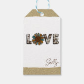 Sonnenblumen Western Liebe Boho Summer Geschenkanhänger (Vorderseite)