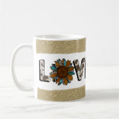 Sonnenblumen Western Liebe Boho Summer Kaffeetasse (Links)