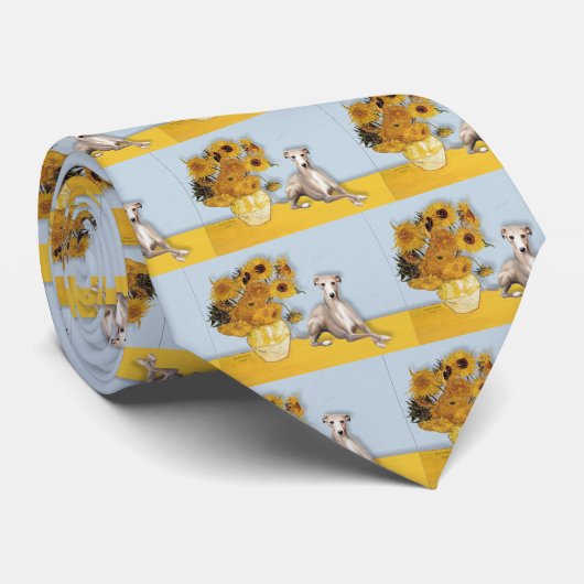 Sonnenblumen - Whippet #2A Krawatte (Gerollt)