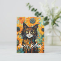 Sonnenblumen Whiskers Delight Cat Lover's Geburtst