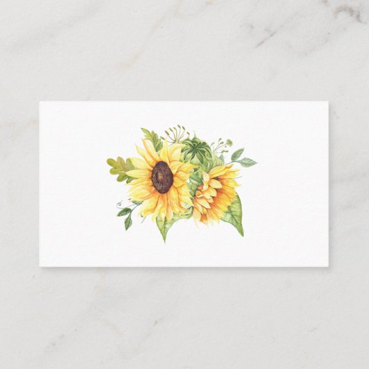 Sonnenblumen Wie viele Sicherheits-Buttone Kinders Platzkarte (Rückseite)