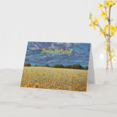 Sonnenblumen Wiese Art Geburtstagskarte Karte (Gelbe Blume)