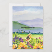 Sonnenblumen | Wild Meadow Summer Wedding Foto Save The Date (Rückseite)