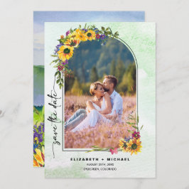 Sonnenblumen | Wild Meadow Summer Wedding Foto Save The Date